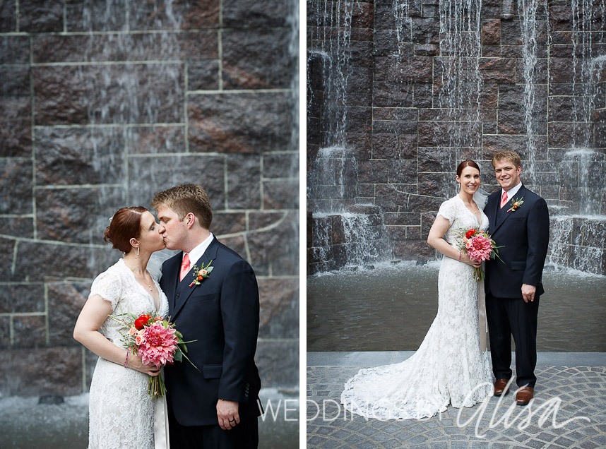 Bridal portraits at Heinz Hall outside